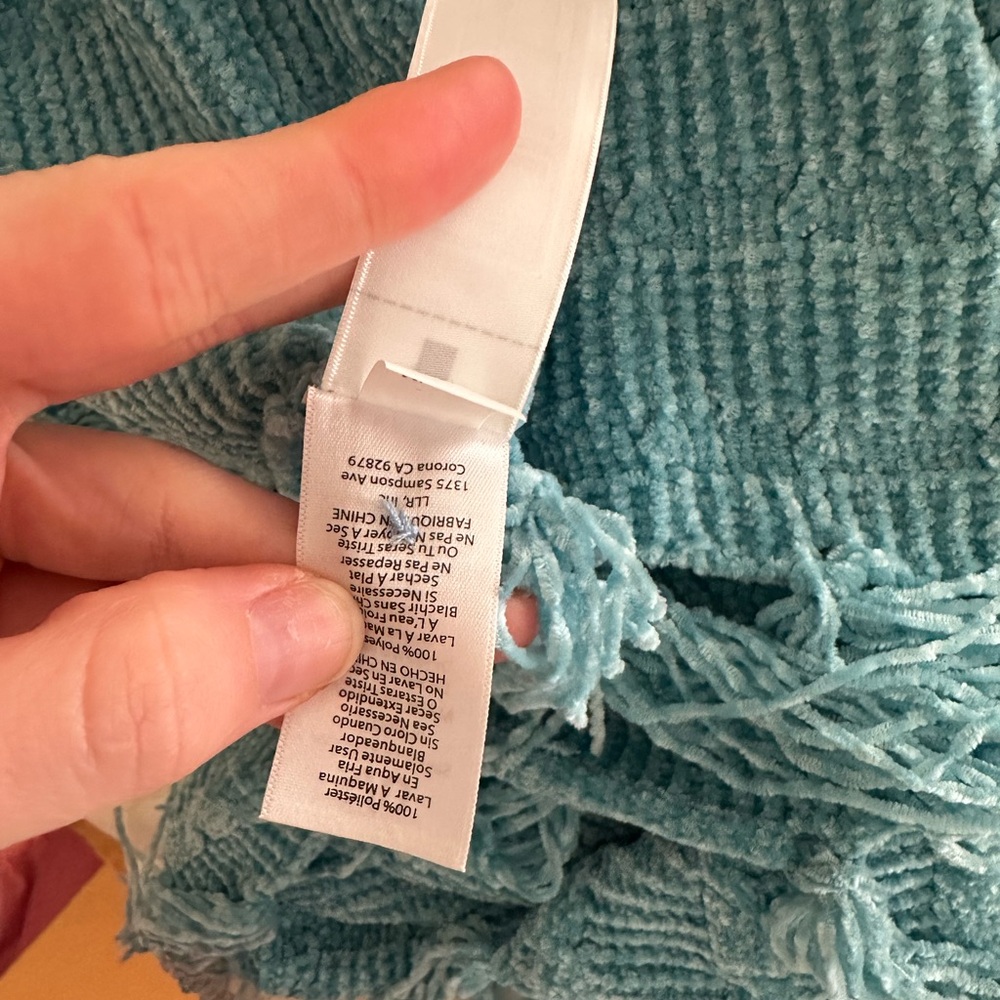 LuLaRoe Blue Shrug with Fringe - Picture 13 of 16